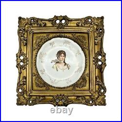 Antique Portrait Plate Holder Gold Frame