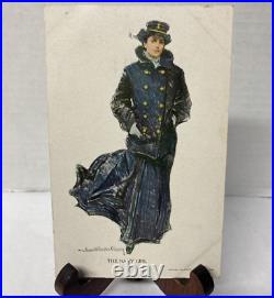 Antique Postcard Navy Girl Howard Chandler Christy 1907 Jamestown Expo Art Card