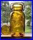 Antique-Quart-Fruit-Jar-Trademark-Lightning-Pale-Honey-Yellow-Amber-c-1880s-01-nwx
