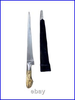 Antique Rare Dagger Vintage Stag Antler Dirk Machete Poniard Sword Collectible