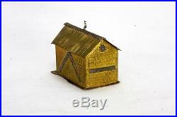 Antique Rare German Dresden Christmas Ornament Dog House Candy Container ca1910
