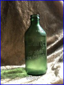 Antique Rare Green Embossed Mountain Dew Bottle It'll Tickle Your Innards