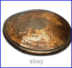 Antique Rare Judaica Jewish Large Copper Tray The Priestly Blessing 1847, 19