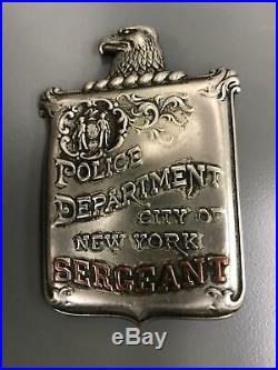 Antique Rare NYPD Posty Sgt Badge ORIGINAL ISSUE