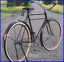 Antique Reading Standard Wood Wheel Motor Bike Prewar Safety Bicycle Cycle Crown