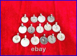 Antique Religious Sun Silver Amulet Pendant Worship 15 Pcs 11 Grams Rare SI76