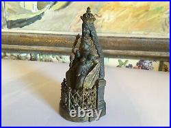 Antique Religous 19th C Metal Icon Madonna and Child possibly Italian