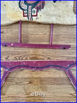 Antique Rocking Horse Half Very Old Double Sided Handmade Vintage Western Art