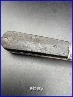 Antique Russell 1880s Arrow Logo 2 Blade Barlow Ebony Wood Jack Pocket Knife