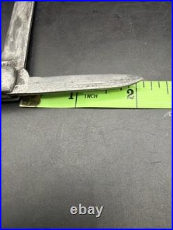 Antique Russell 1880s Arrow Logo 2 Blade Barlow Ebony Wood Jack Pocket Knife Antique Russell 1880s Arrow Logo 2 Blade Barlow Ebony Wood Jack Pocket Knife