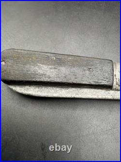 Antique Russell 1880s Arrow Logo 2 Blade Barlow Ebony Wood Jack Pocket Knife