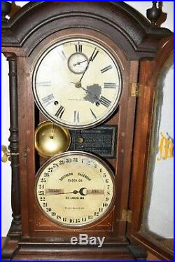 Antique SETH THOMAS CLOCK Fashion 4 Southern Calendar Co Shelf Mantle Clock 1875