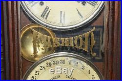 Antique SETH THOMAS CLOCK Fashion 4 Southern Calendar Co Shelf Mantle Clock 1875
