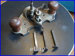 Antique STANLEY No. 71 ROUTER PLANE- with 4 cutters