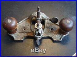 Antique STANLEY No. 71 ROUTER PLANE- with 4 cutters