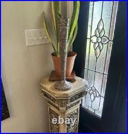 Antique STUNNING Trumpet Vase Repousse Silver over Copper E G Webster & Son 18