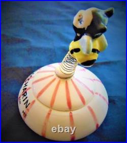 Antique Saccharin AD China Dish Bobble Head Bee Davar 1959 Japan Kitchen Jar Lid