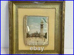 Antique Saint Mark's Square and Basilica Venice Collectible Pillow Framed