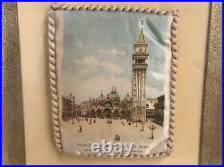 Antique Saint Mark's Square and Basilica Venice Collectible Pillow Framed