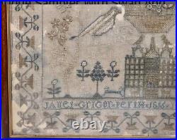 Antique Sampler Georgian 1816 by Janet Grigor Perih One of a Kind