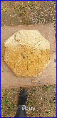 Antique Sand Stone Plate Hand Carved Stone Collectible Rare