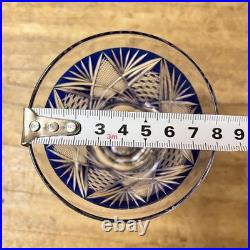 Antique Satsuma Kiriko Hishiho Glass Kamei with Box, Used, Collectible