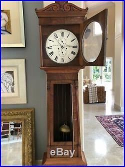 Antique Scottish Tall grandfather clock, 1845, approx 83 high, beautiful