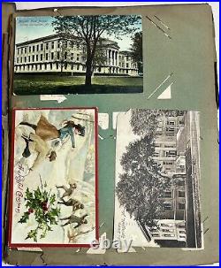 Antique Scrapbook. Antique Card Collection. 19th Century. FULL. Mailed Cards