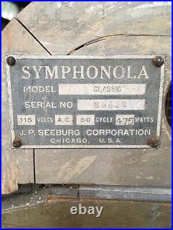 Antique Seeburg Jukebox Art Deco Symphonola Music Box Machine 78 Classic 1930's
