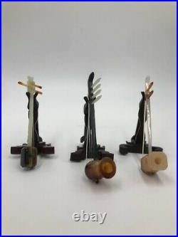 Antique Semi-Precious Jade Stone Miniature Chinese Musical Instruments-SET OF 11