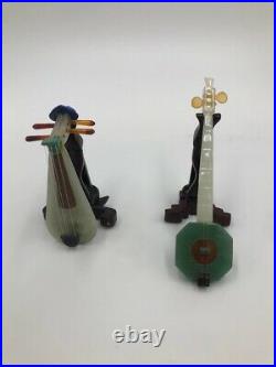 Antique Semi-Precious Jade Stone Miniature Chinese Musical Instruments-SET OF 11