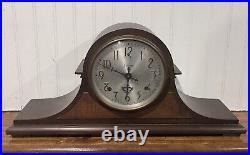 Antique Sessions Somers 8 Day Turn Back Mantle Clock Hour & 1/2 Hour Strike RUNS