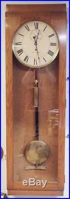 Antique Seth Thomas #71 Weight Driven Regulator Wall Clock Seconds Beat Movement