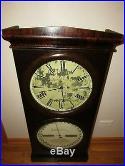Antique Seth Thomas No. 2 Office Calendar Clock Weight Driven Wall/shelf Big