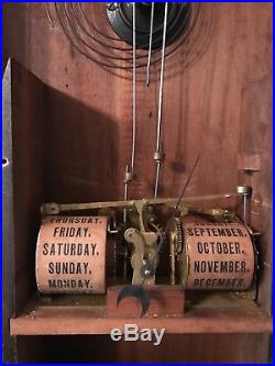Antique Seth Thomas Parlor Calendar Clock 1863