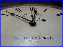 Antique Seth Thomas Regulator Wall Clock Circa Early 1900's