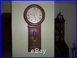 Antique Seth Thomas Weight Driven, 1913-21, No. 2 Regulator Wall Clock In Oak
