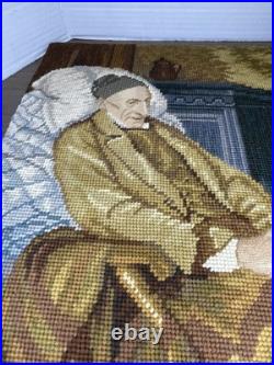 Antique Signed and Dated 1893 Needlework Embroidery & Cross-stitch from Austria
