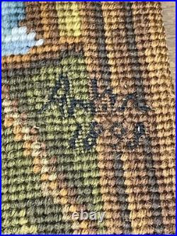 Antique Signed and Dated 1893 Needlework Embroidery & Cross-stitch from Austria