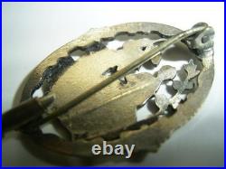 Antique Silver Plate Brooch 1940s Vintage Jewelry Collectible Used