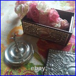 Antique Silver Ring Holder & Italian Silver Jewellerey and Trinket Box