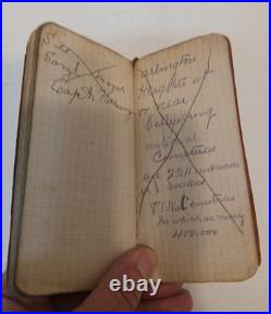 Antique Soldier's Pocket notebook Abraham Lincoln assasination Ford Theatre