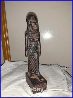Antique Statue Ancient Egyptian Pharaonic King Sekhmet Black Stone 11 inch