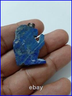 Antique Statue Ancient pharaonic necklace baboon Real lapis lazuli