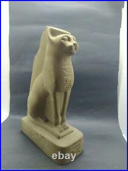 Antique Statue Rare Ancient Egyptian Pharaonic BASTET Stone Ubaste Cat 2890 Bc