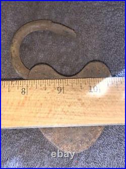 Antique Steel Padlock- No Key! Unique Shape, ? Skeleton Hole
