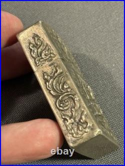 Antique Sterling Silver Lighter Case signed Siam with interesting embellishments
