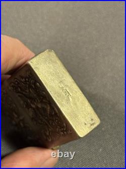 Antique Sterling Silver Lighter Case signed Siam with interesting embellishments