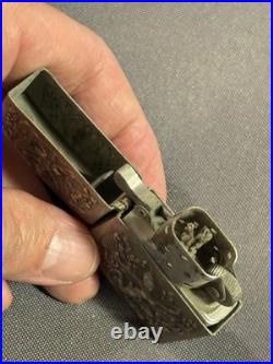 Antique Sterling Silver Lighter Case signed Siam with interesting embellishments