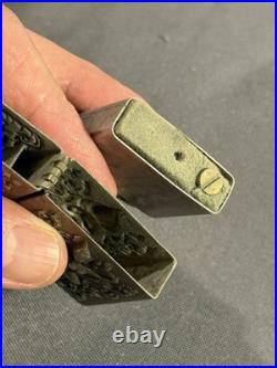 Antique Sterling Silver Lighter Case signed Siam with interesting embellishments